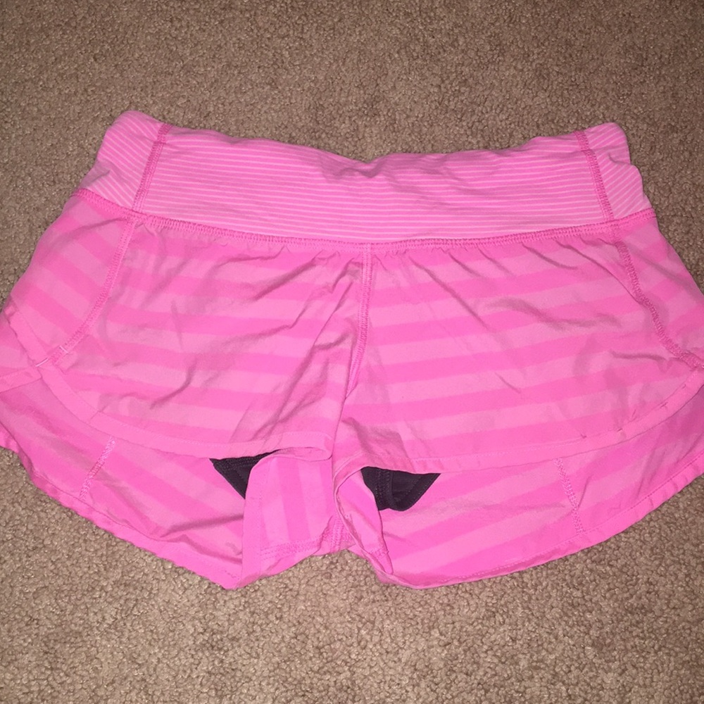 pink lululemon shorts